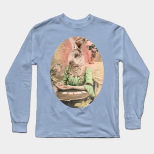 Go Ask Alice White Rabbit pink and mint Long Sleeve T-Shirt